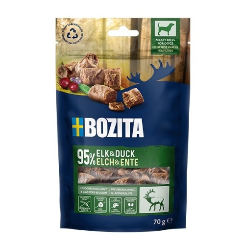 BOZITA Meaty bites Elk and duck - dog treat - 70g BOZITA Meaty bites Elk and duck - dog treat - 70g