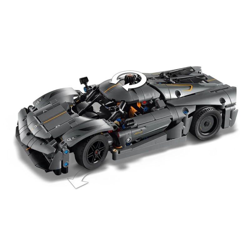 LEGO TECHNIC 42173 Koenigsegg Jesko Absolute Grey Hypercar LEGO TECHNIC 42173 Koenigsegg Jesko Absolute Grey Hypercar