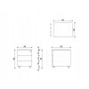 Metal pedestal with lock XD-041-3-W White Metal pedestal with lock XD-041-3-W White