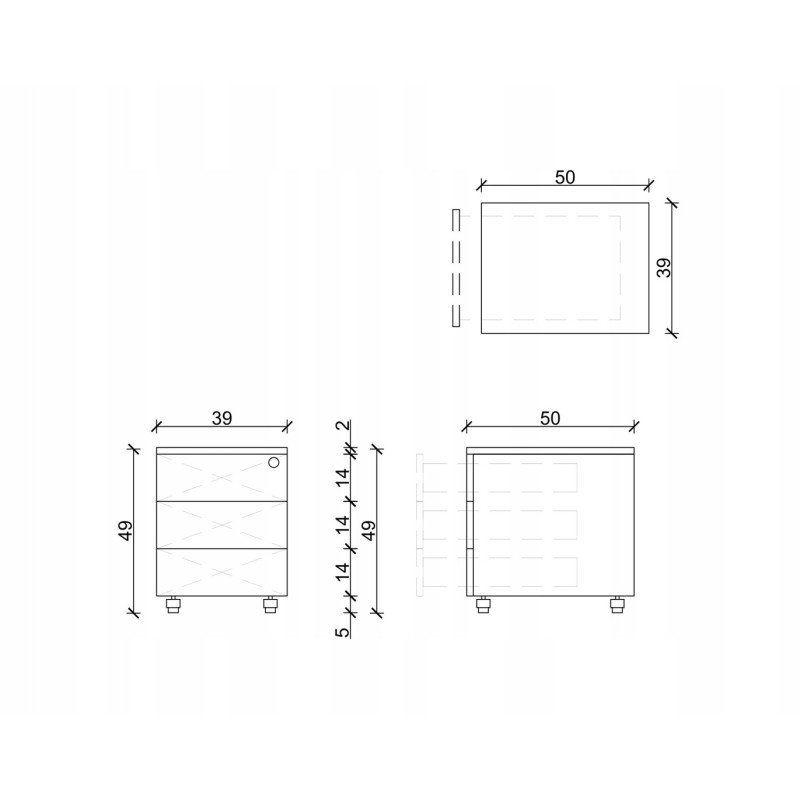 Metal pedestal with lock XD-041-3-W White Metal pedestal with lock XD-041-3-W White