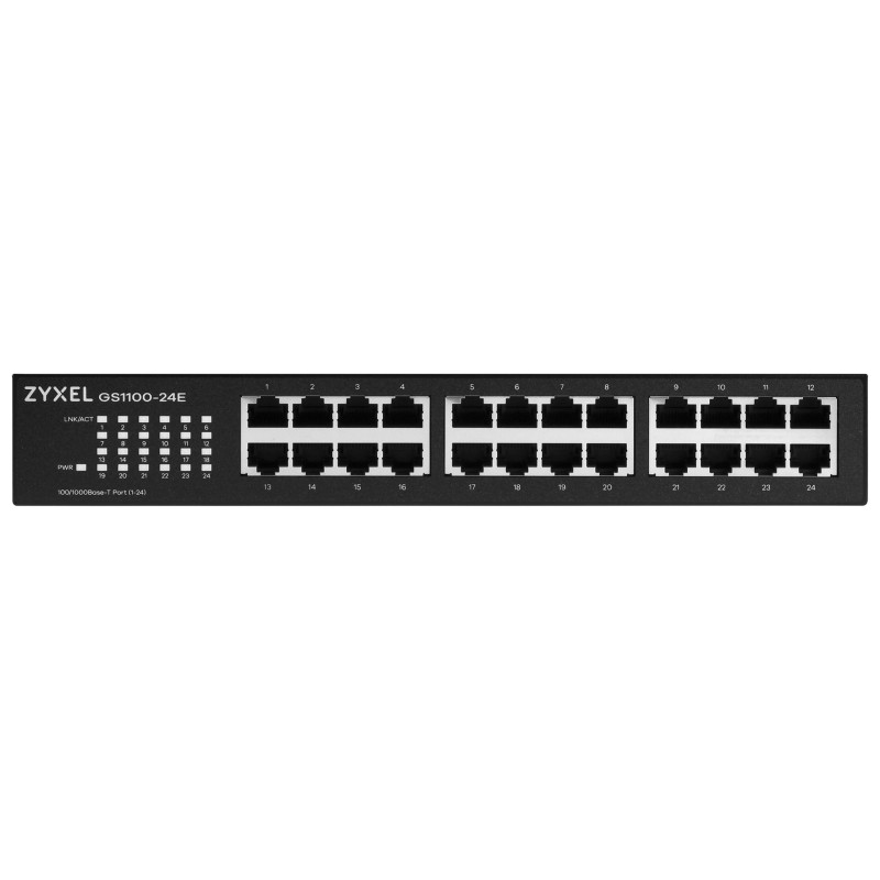 Zyxel GS1100-24E Unmanaged Gigabit Ethernet (10/100/1000) Black Zyxel GS1100-24E Unmanaged Gigabit Ethernet (10/100/1000) Black