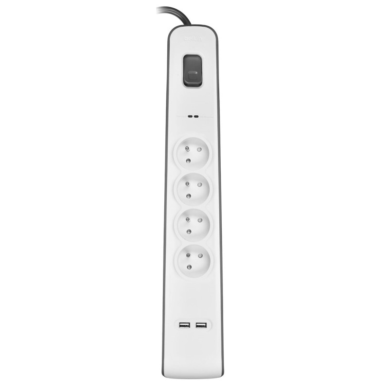 Belkin BSV401CA2M surge protector Black, White 4 AC outlet(s) 2 m Belkin BSV401CA2M surge protector Black, White 4 AC outlet(s) 2 m