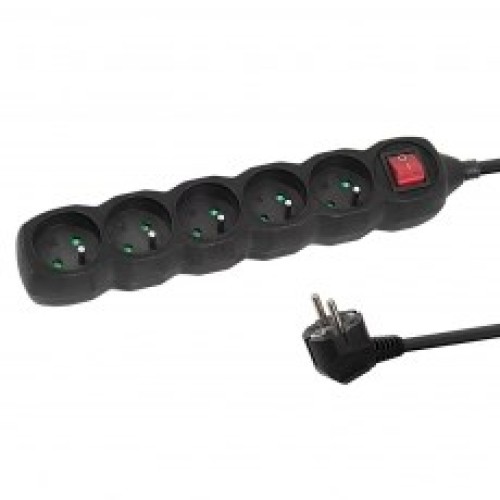 Esperanza ELK215K Power strip 5GN/3M Black Esperanza ELK215K Power strip 5GN/3M Black