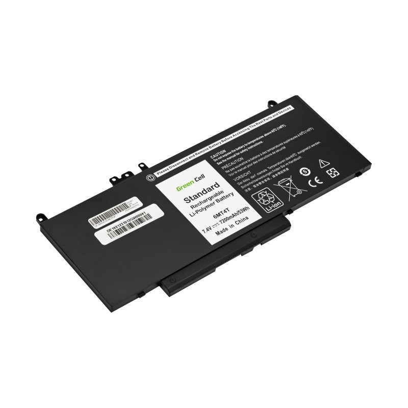 Green Cell 6MT4T 07V69Y Dell laptop battery 7,4V 7200mAh (DE162) Green Cell 6MT4T 07V69Y Dell laptop battery 7,4V 7200mAh (DE162)
