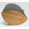 Maestro MR-1775-BLACK bread box Other Black, Wood Bamboo, Metal