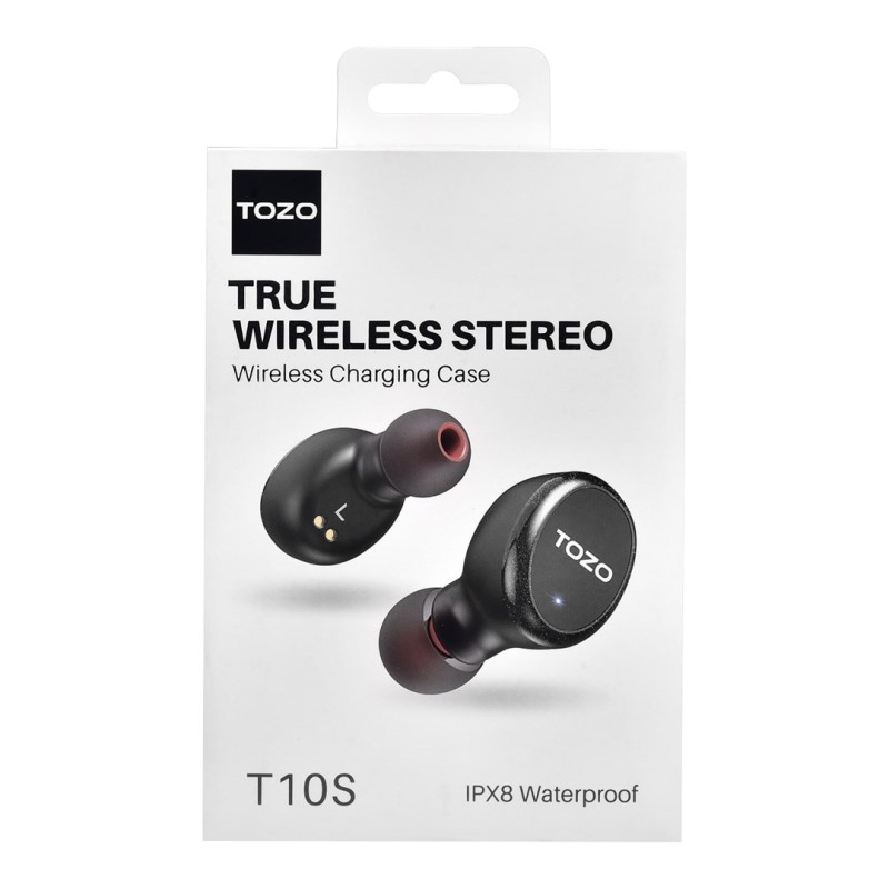TOZO T10S True Wireless Stereo (TWS) In-Ear USB Type-C Bluetooth Headset Black TOZO T10S True Wireless Stereo (TWS) In-Ear USB Type-C Bluetooth Headset Black