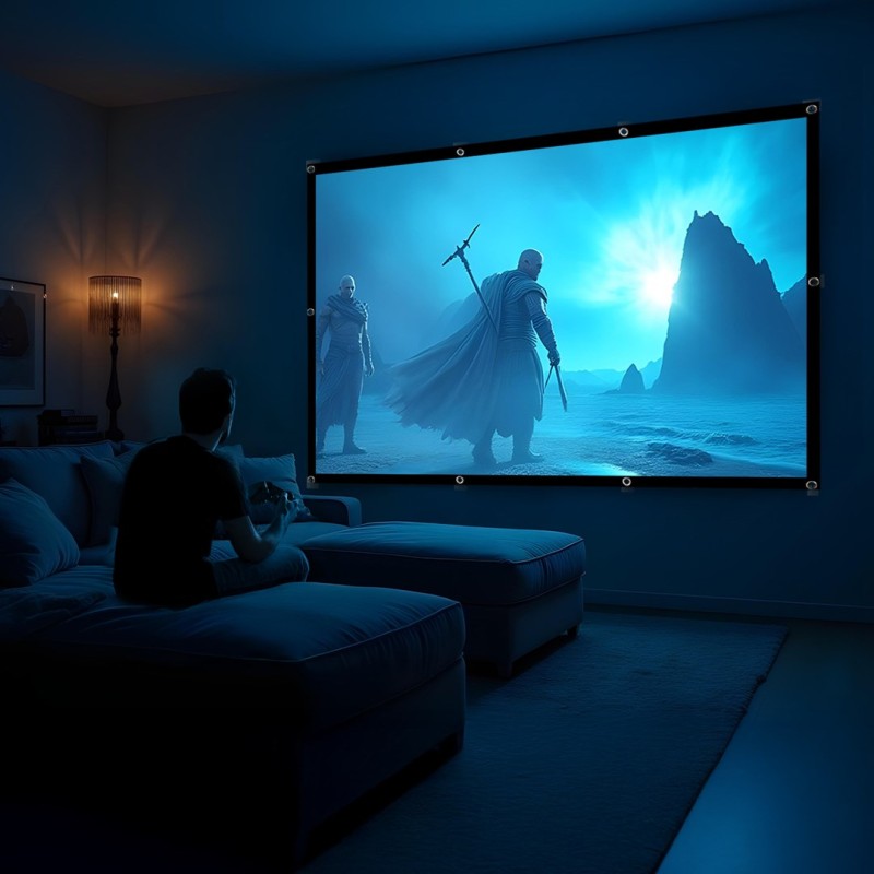 Maclean projection screen, 120