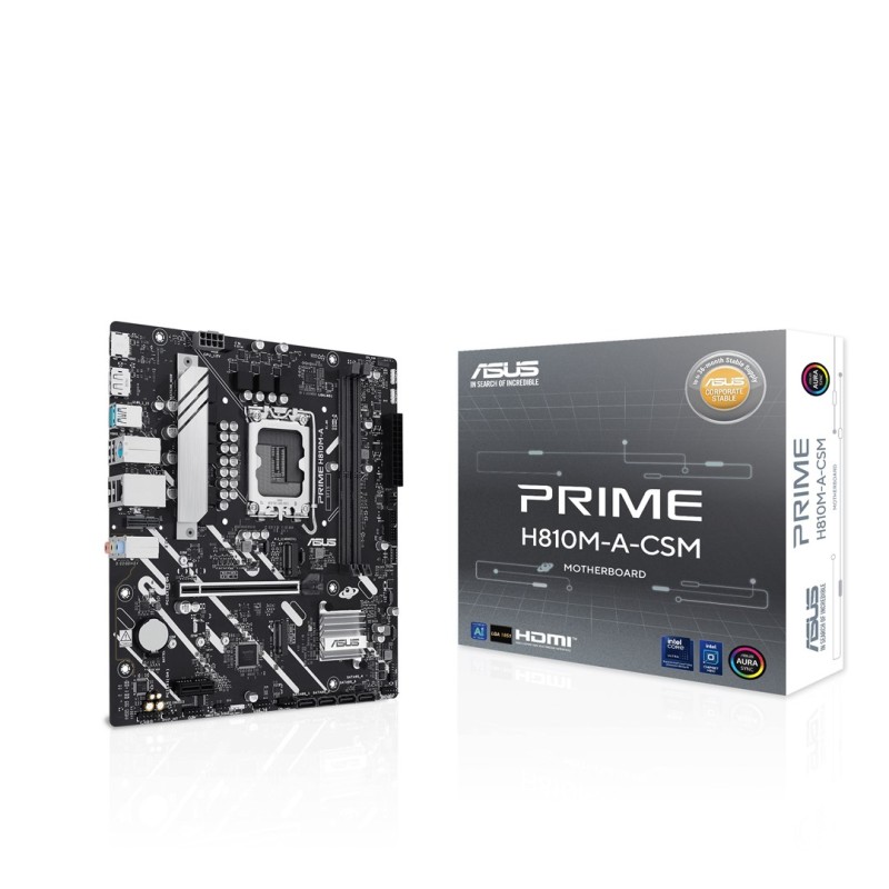 ASUS PRIME H810M-A-CSM Intel H810 LGA 1851 (Socket V1) micro ATX ASUS PRIME H810M-A-CSM Intel H810 LGA 1851 (Socket V1) micro ATX