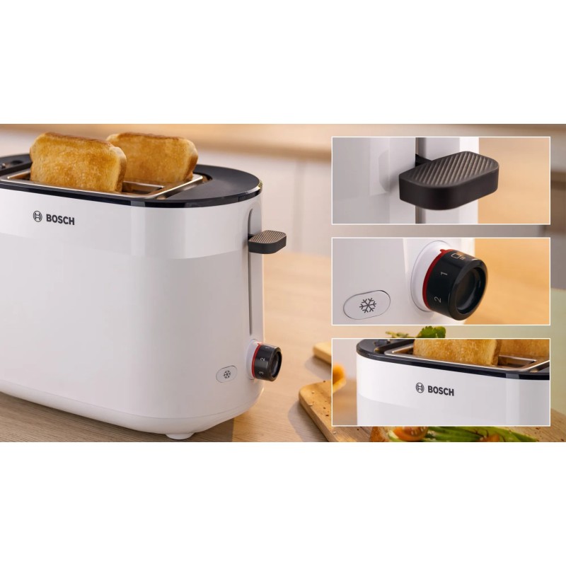 Bosch TAT2M121 toaster 6 2 slice(s) 950 W White Bosch TAT2M121 toaster 6 2 slice(s) 950 W White