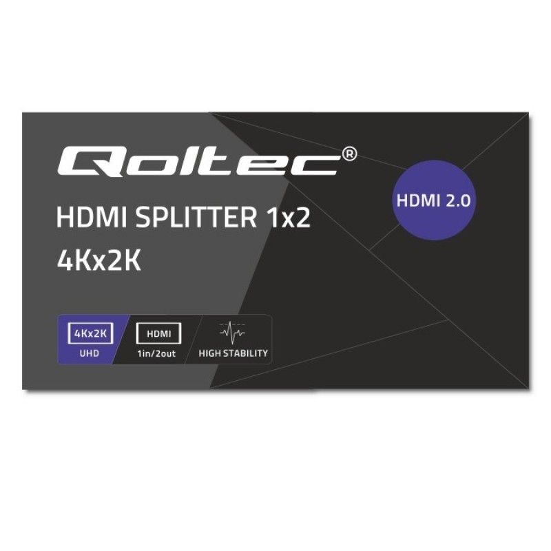 Qoltec 51797 Active HDMI Splitter 2 x HDMI 4K x 2K | 6Gb/s | 60Hz Qoltec 51797 Active HDMI Splitter 2 x HDMI 4K x 2K | 6Gb/s | 60Hz