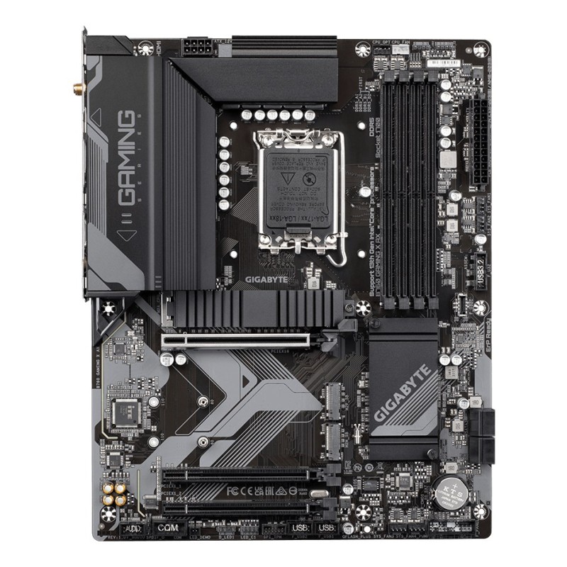 GIGABYTE B760 GAMING X AX Motherboard - Supports Intel Core 14th Gen CPUs, 8+1+1 Phases Digital VRM, up to 7600MHz DDR5 (OC), 3xPCIe 4.0 M.2, Wi-Fi 6E, 2.5GbE LAN, USB 3.2 Gen 2 GIGABYTE B760 GAMING X AX Motherboard - Supports Intel Core 14th Gen CPUs, 8+1+1 Phases Digital VRM, up to 7600MHz DDR5 (OC), 3xPCIe 4.0 M.2, Wi-Fi 6E, 2.5GbE LAN, USB 3.2 Gen 2