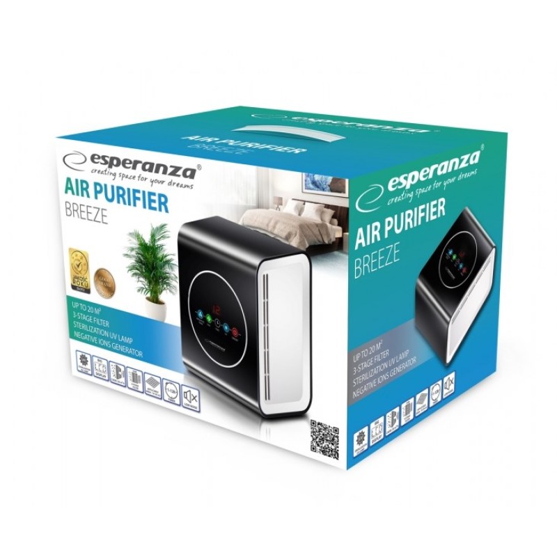 Esperanza EHP001 air purifier 45 dB Black, White Esperanza EHP001 air purifier 45 dB Black, White