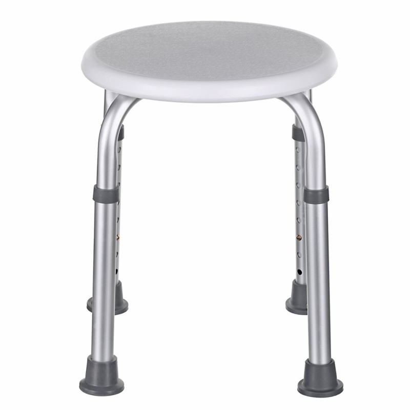 Round aluminium shower stool Round aluminium shower stool