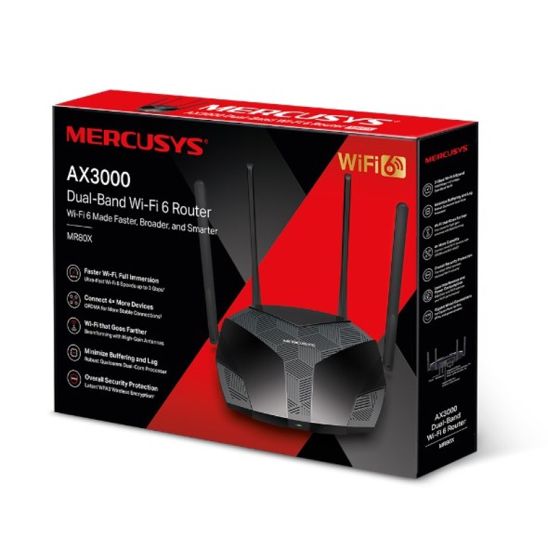 Mercusys AX3000 Dual-Band Wi-Fi 6 Router Mercusys AX3000 Dual-Band Wi-Fi 6 Router
