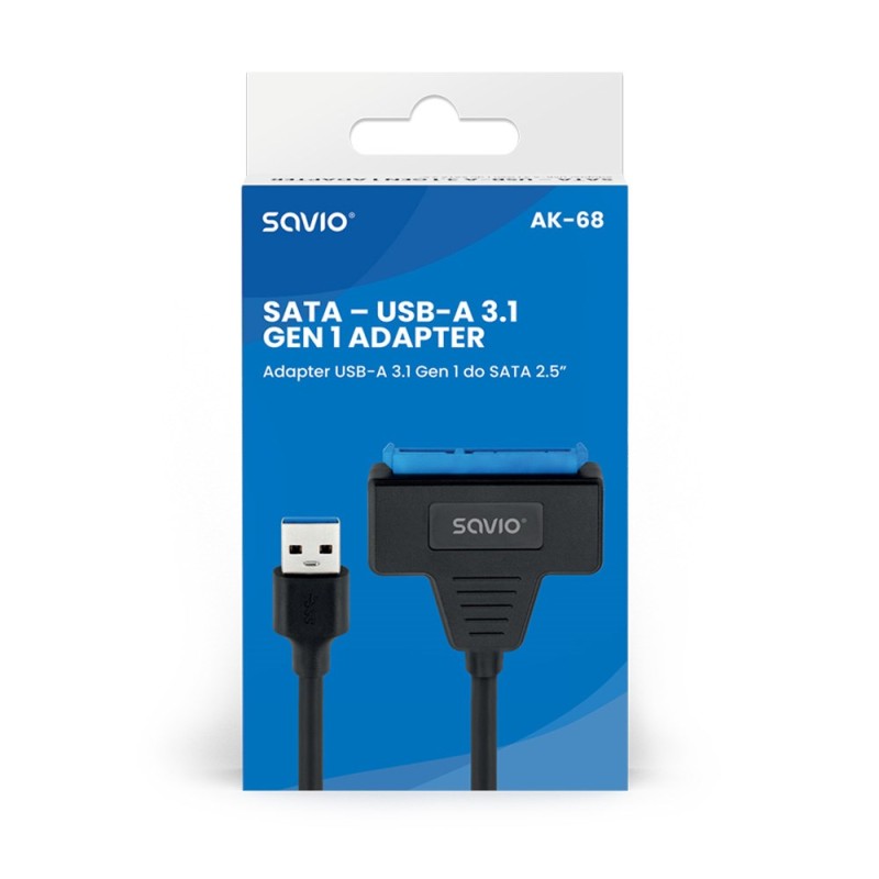 SAVIO AK-68 Adapter USB-A 3.1 Gen 1 (M) - SATA (F) for 2.5 SAVIO AK-68 Adapter USB-A 3.1 Gen 1 (M) - SATA (F) for 2.5