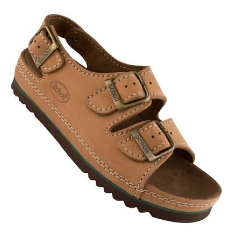 Scholl Air Bag Back Strap Comfortable Sandals Brown 35 Scholl Air Bag Back Strap Comfortable Sandals Brown 35