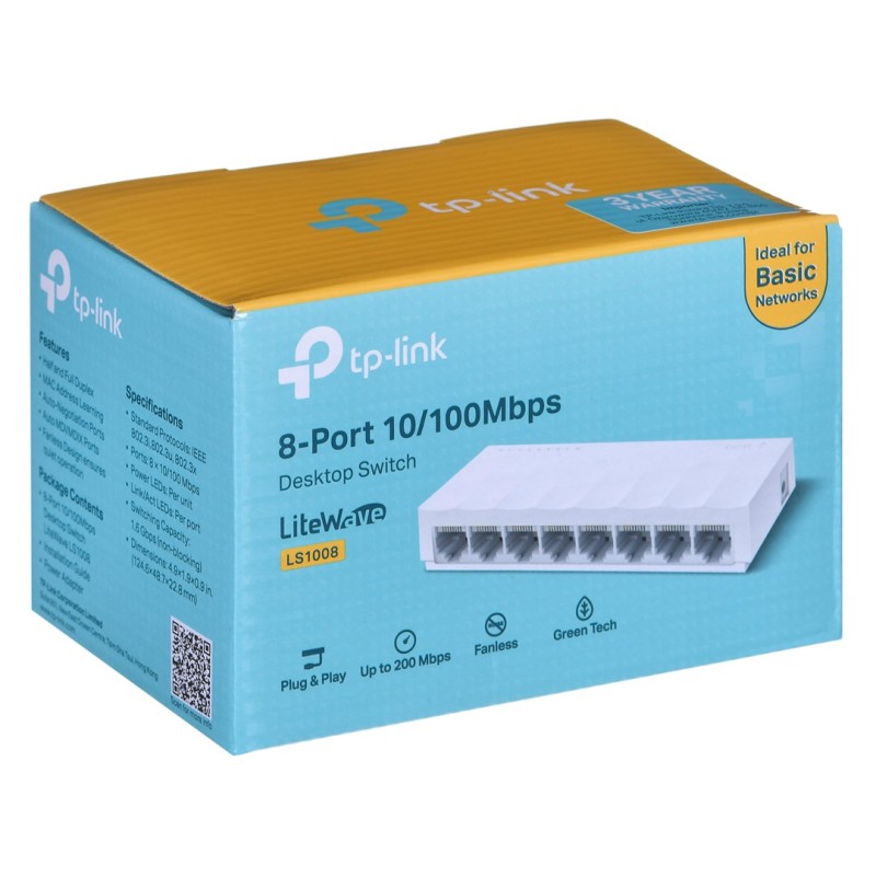 TP-Link 8-Port 10/100Mbps Desktop Network Switch TP-Link 8-Port 10/100Mbps Desktop Network Switch