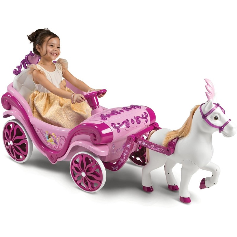 Huffy Electric Disney Princess carriage with horse 6 V pink