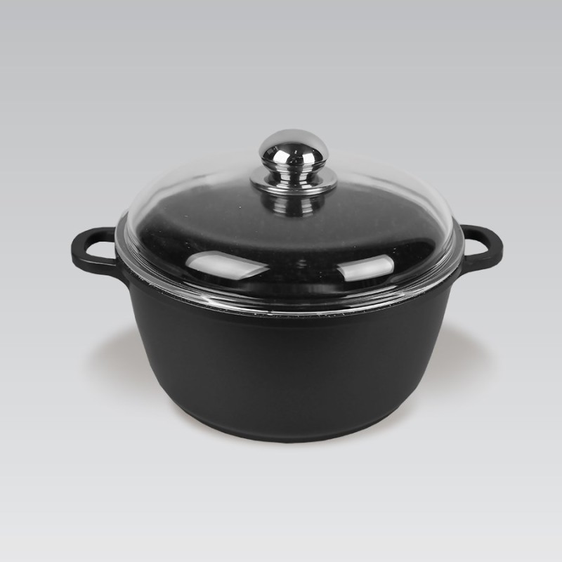 Maestro MR-4616C Pot with lid 16 cm 1 l Black