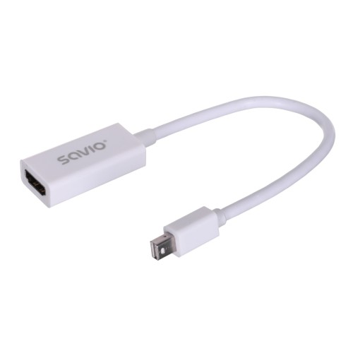 Savio CL-57 video cable adapter 0.2 m Mini DisplayPort HDMI Type A (Standard) White Savio CL-57 video cable adapter 0.2 m Mini DisplayPort HDMI Type A (Standard) White