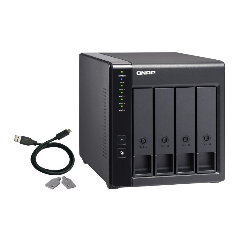 QNAP TR-004 storage drive enclosure HDD/SSD enclosure Black 2.5/3.5 QNAP TR-004 storage drive enclosure HDD/SSD enclosure Black 2.5/3.5