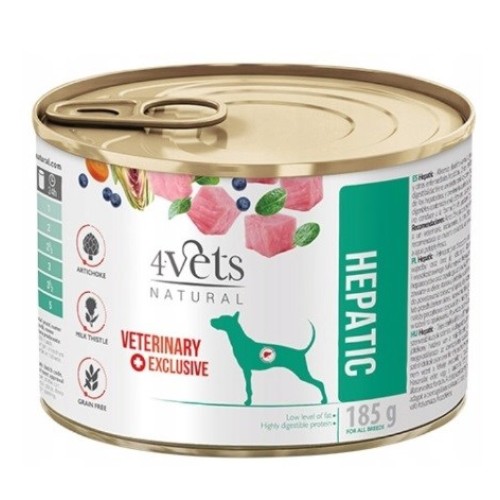 4VETS Natural Hepatic Dog  - wet dog food - 185 g 4VETS Natural Hepatic Dog  - wet dog food - 185 g