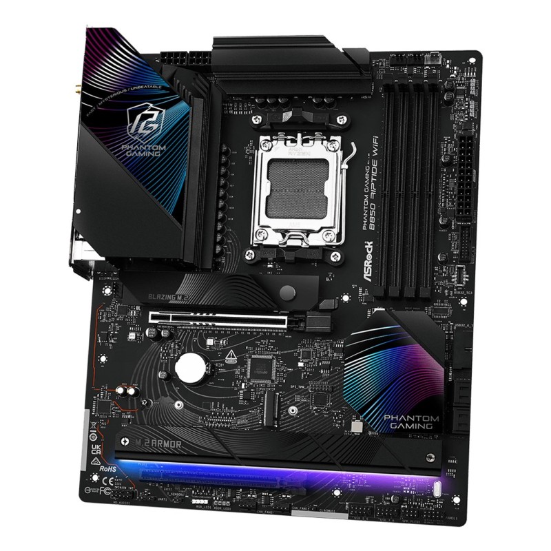 Asrock Phantom Gaming B850 Riptide WiFi AMD B850 Socket AM5 ATX Asrock Phantom Gaming B850 Riptide WiFi AMD B850 Socket AM5 ATX