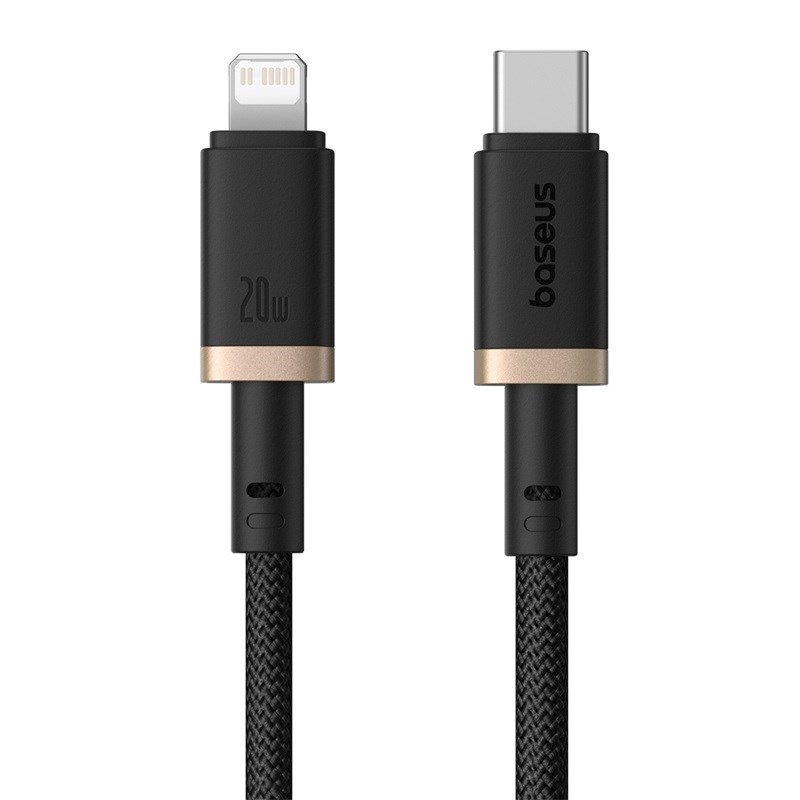Baseus Dura Type C fast charging cable for iP 20 W 2 m Black, Gold Baseus Dura Type C fast charging cable for iP 20 W 2 m Black, Gold