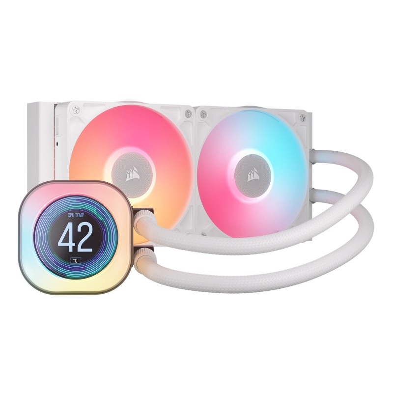 Corsair iCUE LINK TITAN 240 RX LCD Processor All-in-one liquid cooler 12 cm White 1 pc(s) Corsair iCUE LINK TITAN 240 RX LCD Processor All-in-one liquid cooler 12 cm White 1 pc(s)