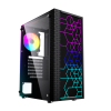 Gembird Fornax 2500 ARGB Gaming ATX computer case, Midi Tower, backlight,  Black