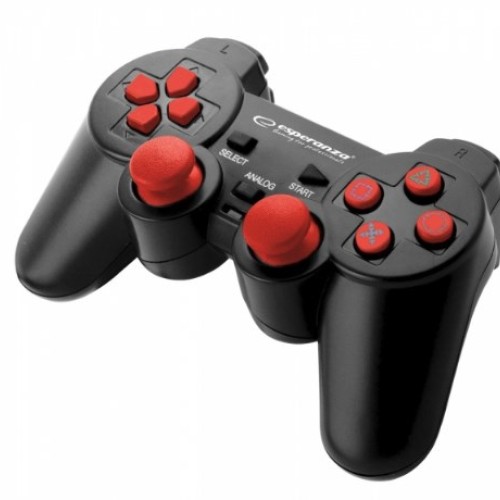 Esperanza EGG106R Gaming Controller Gamepad PC,Playstation 2,Playstation 3 Analogue / Digital USB 2.0 Black,Red