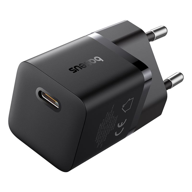 Baseus P10110909113-01 USB-C GaN5 mini 25W mains charger Black Baseus P10110909113-01 USB-C GaN5 mini 25W mains charger Black