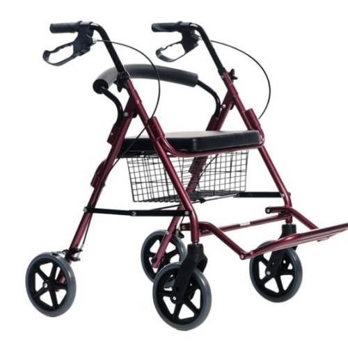 Four-wheel walker with seat function