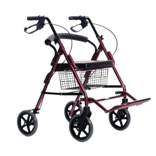 Four-wheel walker with seat function