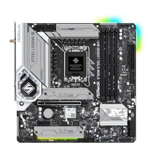 Asrock B760M Steel Legend WiFi Intel B760 LGA 1700 micro ATX Asrock B760M Steel Legend WiFi Intel B760 LGA 1700 micro ATX