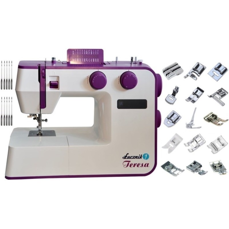 ŁUCZNIK TERESA sewing machine, white-violet ŁUCZNIK TERESA sewing machine, white-violet