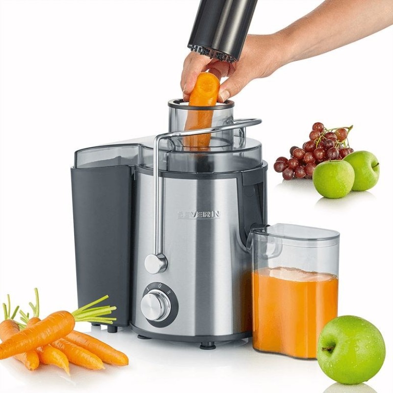 Severin ES 3566 juice maker Centrifugal juicer 400 W Black, Stainless steel