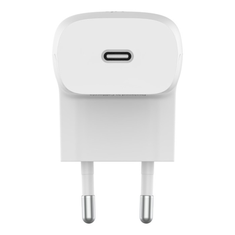 BELKIN COMPACT CHARGER 30W TRAVEL USB-C, WHITE BELKIN COMPACT CHARGER 30W TRAVEL USB-C, WHITE
