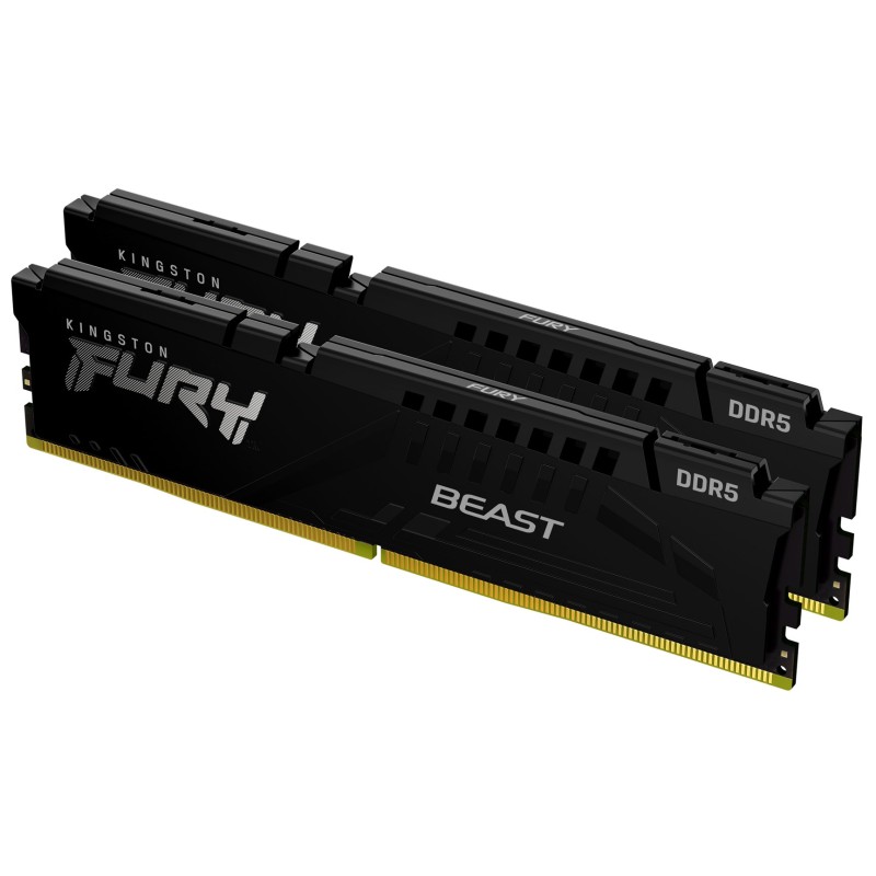 Kingston Technology FURY Beast 128GB 5600MT/s DDR5 CL36 DIMM (Kit of 2) Black Kingston Technology FURY Beast 128GB 5600MT/s DDR5 CL36 DIMM (Kit of 2) Black