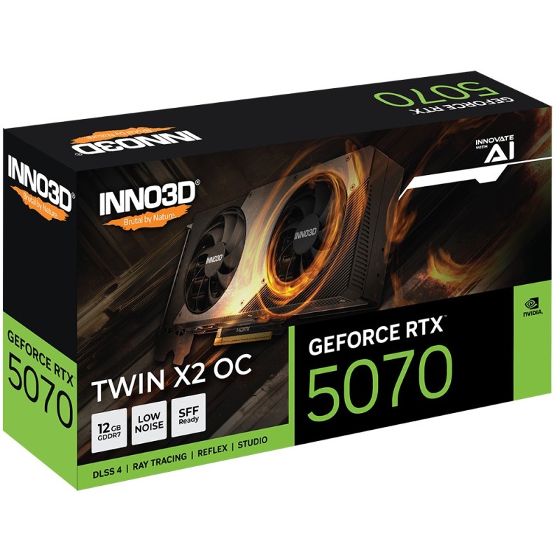 Inno3D GeForce RTX 5070 TWIN X2 OC NVIDIA 12 GB GDDR7 Inno3D GeForce RTX 5070 TWIN X2 OC NVIDIA 12 GB GDDR7