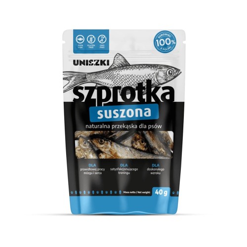 UNISZKI Dried sprat - dog treat - 40 g UNISZKI Dried sprat - dog treat - 40 g