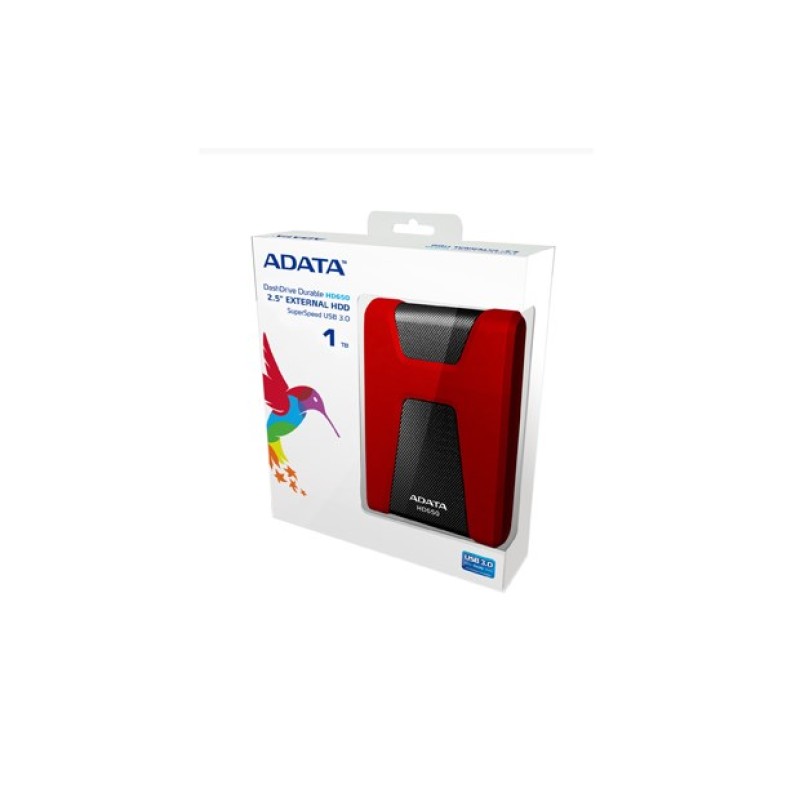 ADATA DashDrive Durable HD650 external hard drive 1000 GB Red ADATA DashDrive Durable HD650 external hard drive 1000 GB Red