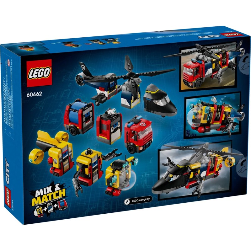 LEGO CITY 60462 Helicopter, Fire Truck and Submarine Remix LEGO CITY 60462 Helicopter, Fire Truck and Submarine Remix