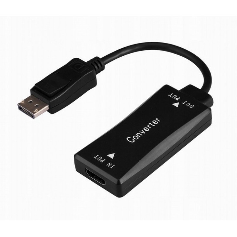 Gembird A-HDMIF30-DPM-01 Active 4K 30Hz HDMI female to DisplayPort male adapter cable, 0.15 m, black Gembird A-HDMIF30-DPM-01 Active 4K 30Hz HDMI female to DisplayPort male adapter cable, 0.15 m, black