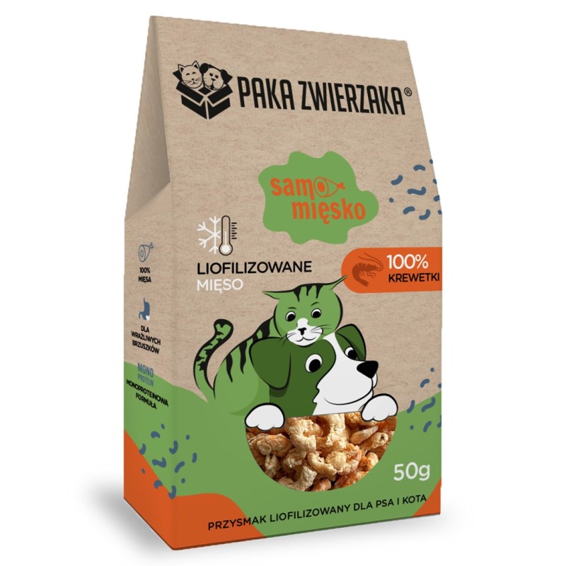 PAKA ZWIERZAKA Samo Mięsko Shrimps - dog treat - 70g