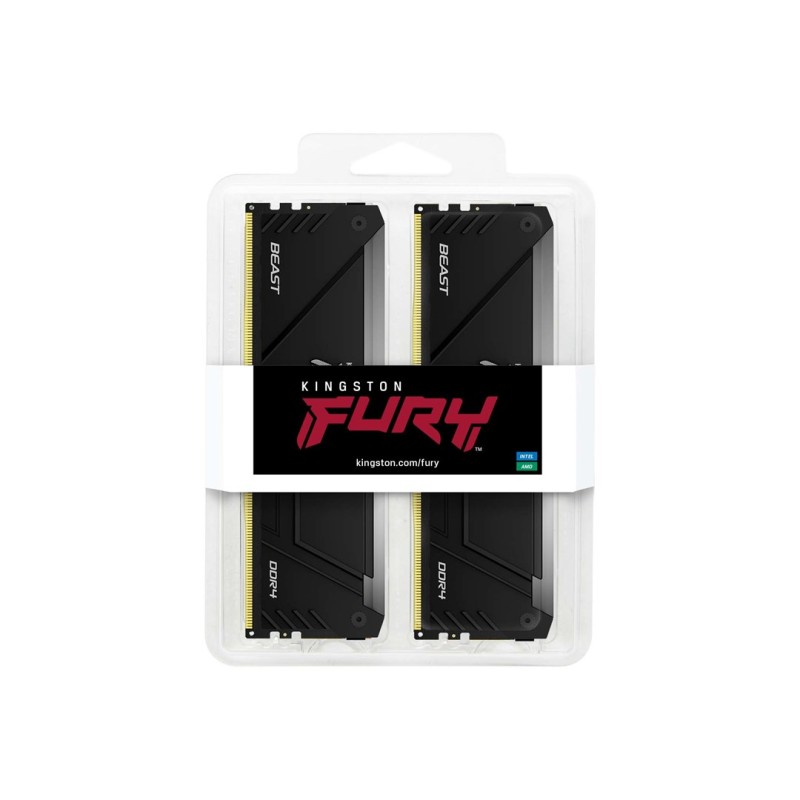 Kingston Technology FURY Beast 32GB 3200MT/s DDR4 CL16 DIMM (Kit of 2) RGB Kingston Technology FURY Beast 32GB 3200MT/s DDR4 CL16 DIMM (Kit of 2) RGB