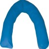 Bed positioning cushion U-crescent in silicone fibre Blue