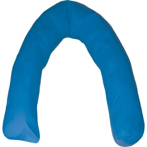 Bed positioning cushion U-crescent in silicone fibre Blue Bed positioning cushion U-crescent in silicone fibre Blue