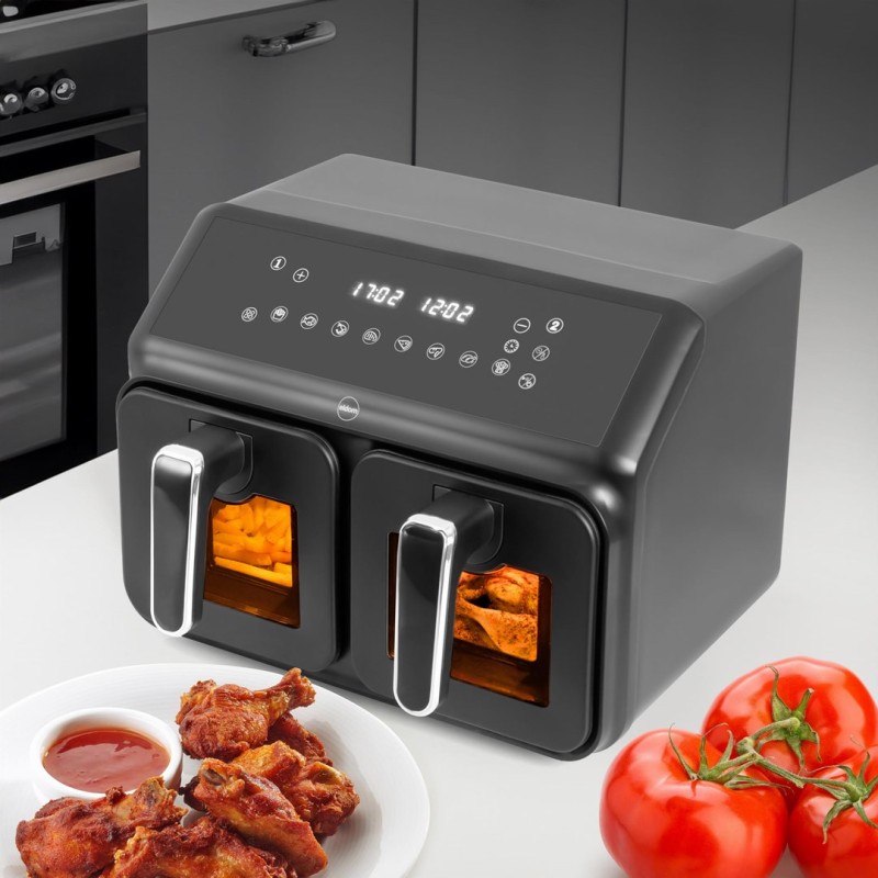 Double fat-free fryer, 2200 W, capacity 8 l, LED display Double fat-free fryer, 2200 W, capacity 8 l, LED display
