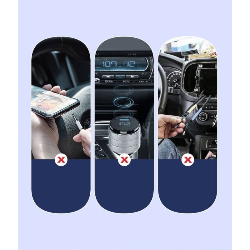 Ugreen CM309 Bluetooth 5.0 Audio Receiver USB Cable Audio Adapter AUX Jack Black